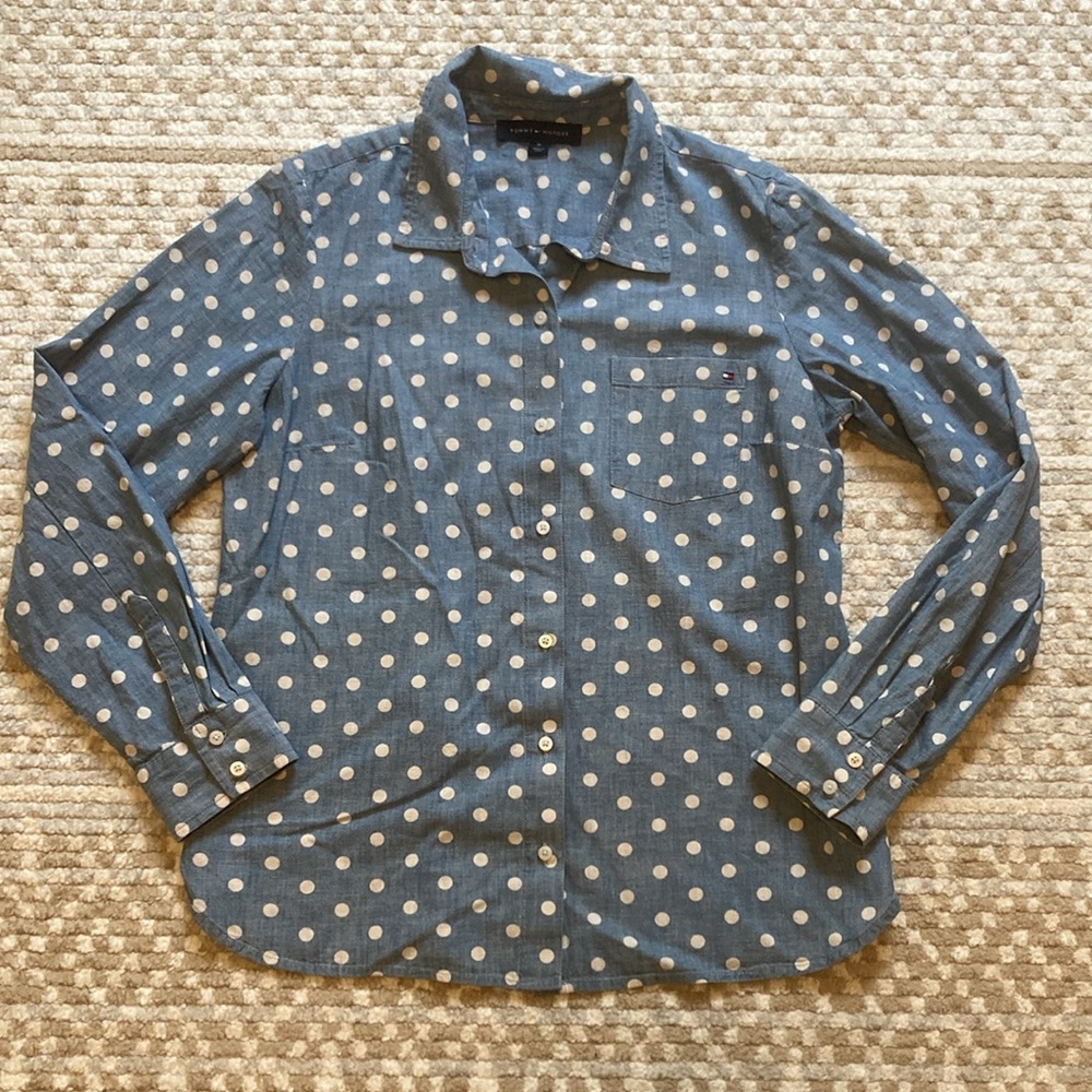 Tommy Hilfiger Cotton Polka Dot Button Down